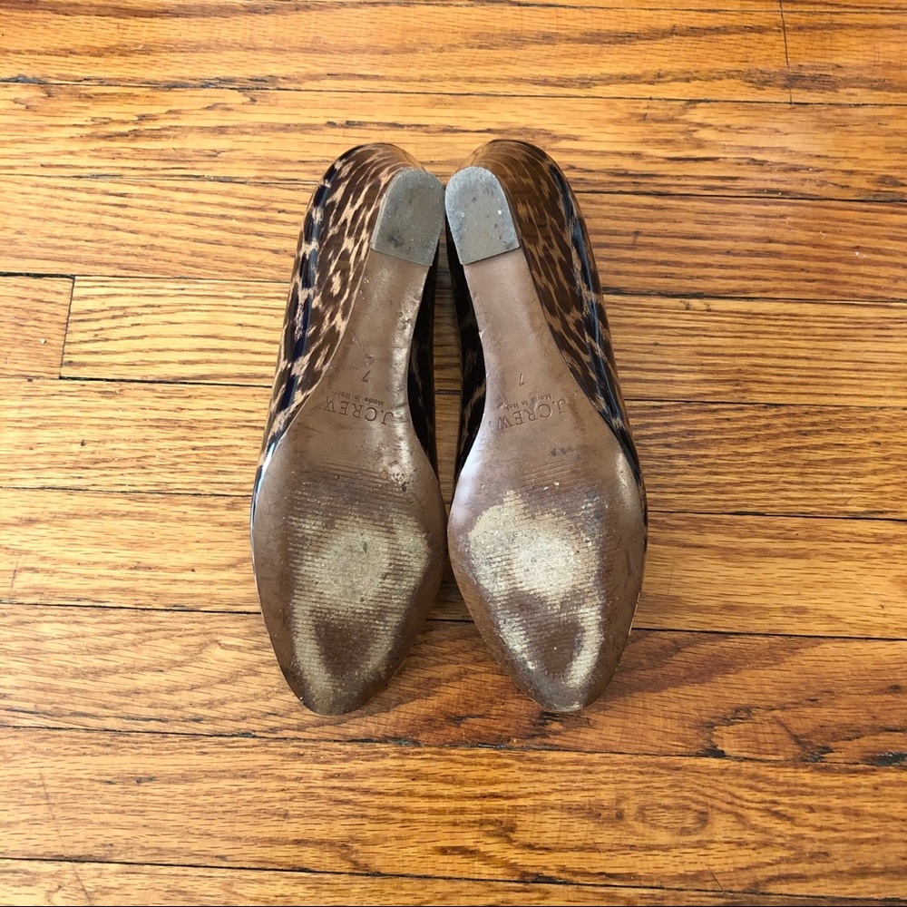 J.Crew Patent Leather Leopard-Print Wedges - Picture 5 of 7